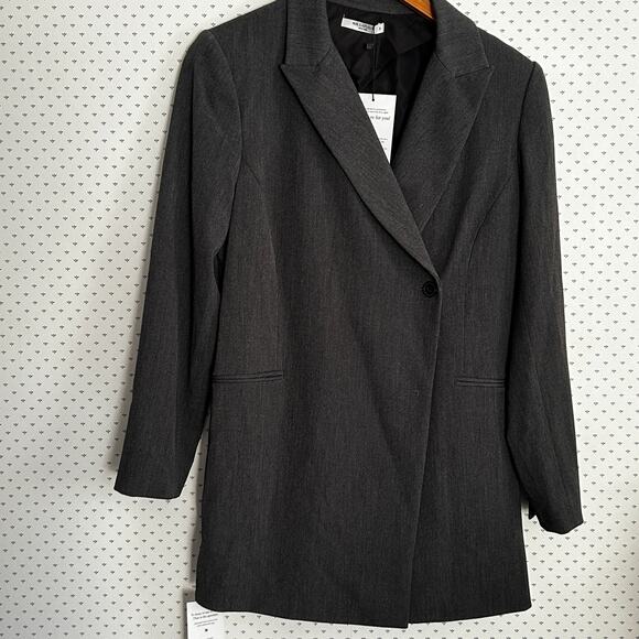 NWT MM Lafleur The Tamar Blazer 6 Jacket Gray Stretch Twill Academia Office M.M. - Picture 5 of 9